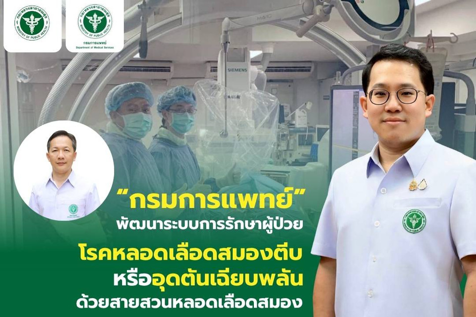 สธ.ดันศูนย์ “สายสวนสมอง” ครบทุกเขต รักษาหลอดเลือดตีบเฉียบพลัน ลดพิการ คืนชีวิตใหม่ 