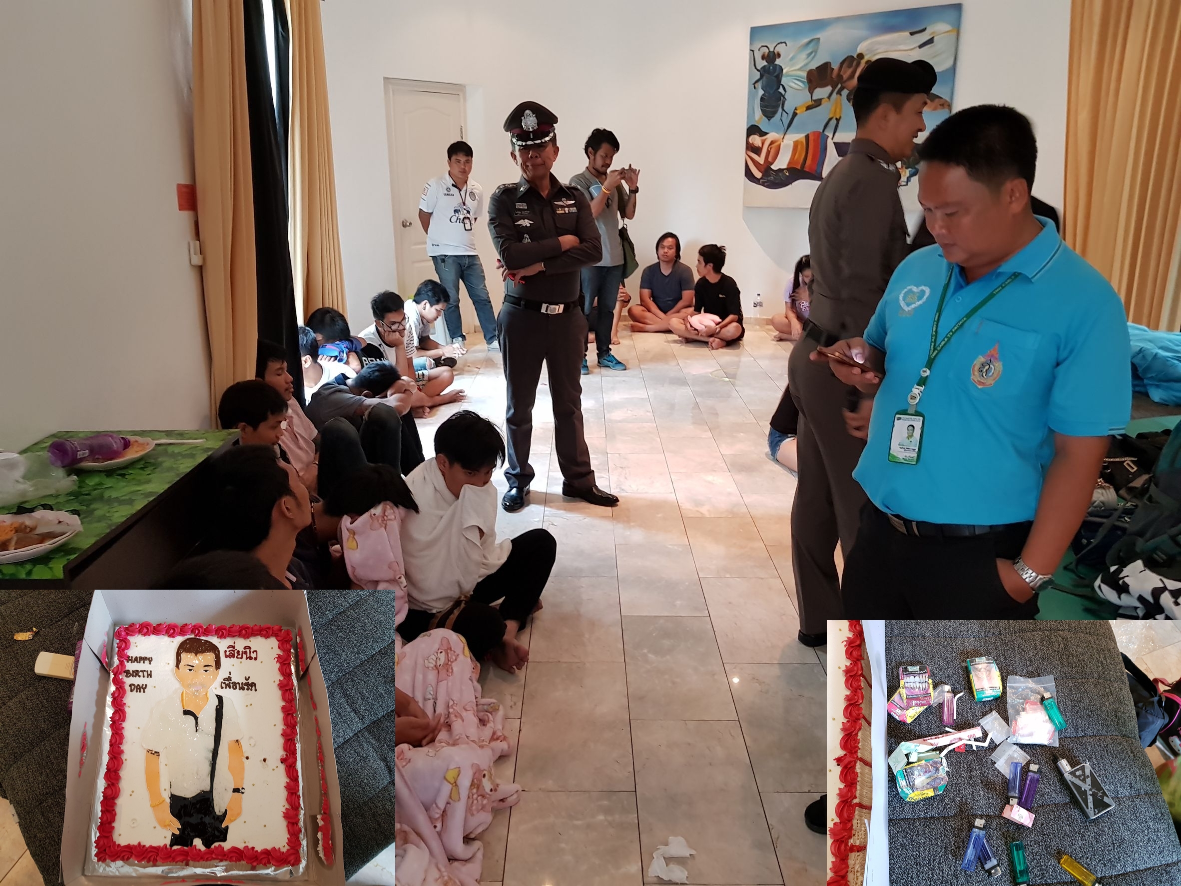 ตร.บุกทลายปาร์ตี้ยาเค งานวันเกิด "เสี่ยนิว ดาวคะนอง"
