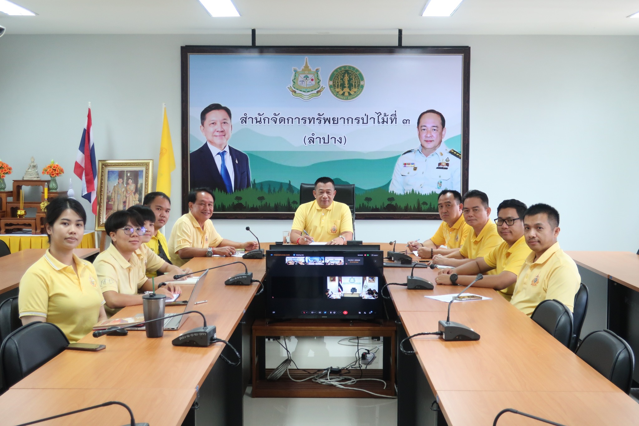 สจป.3 (ลำปาง) ร่วมการประชุมมอบหมายนโยบายการป้องกันและแก้ไขปัญหาอุทกภัย-ธรณีพิบัติภัย  