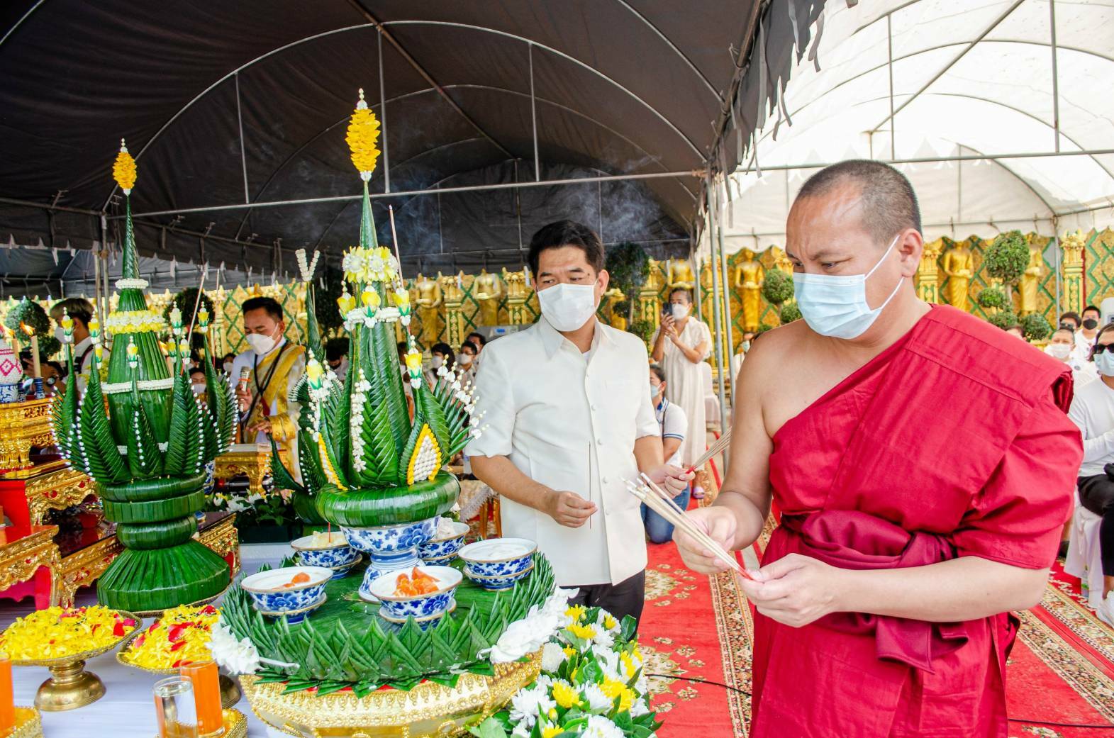 พิธีบวงสรวงเททองสร้างพญานาคองค์ดำแสนศิริจันทรานาคราช