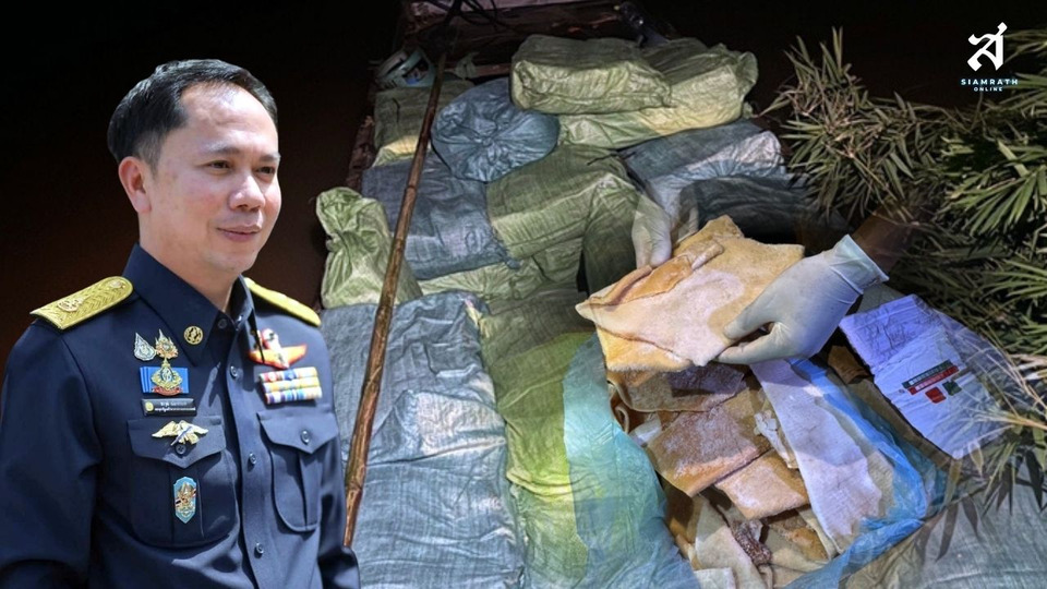 “พระพิรุณ” ลุยสกัดเรือขนหนังสุกรเถื่อน 1.7 ตัน ริมโขงมุกดาหาร ผู้ต้องหาทิ้งเรือหนี