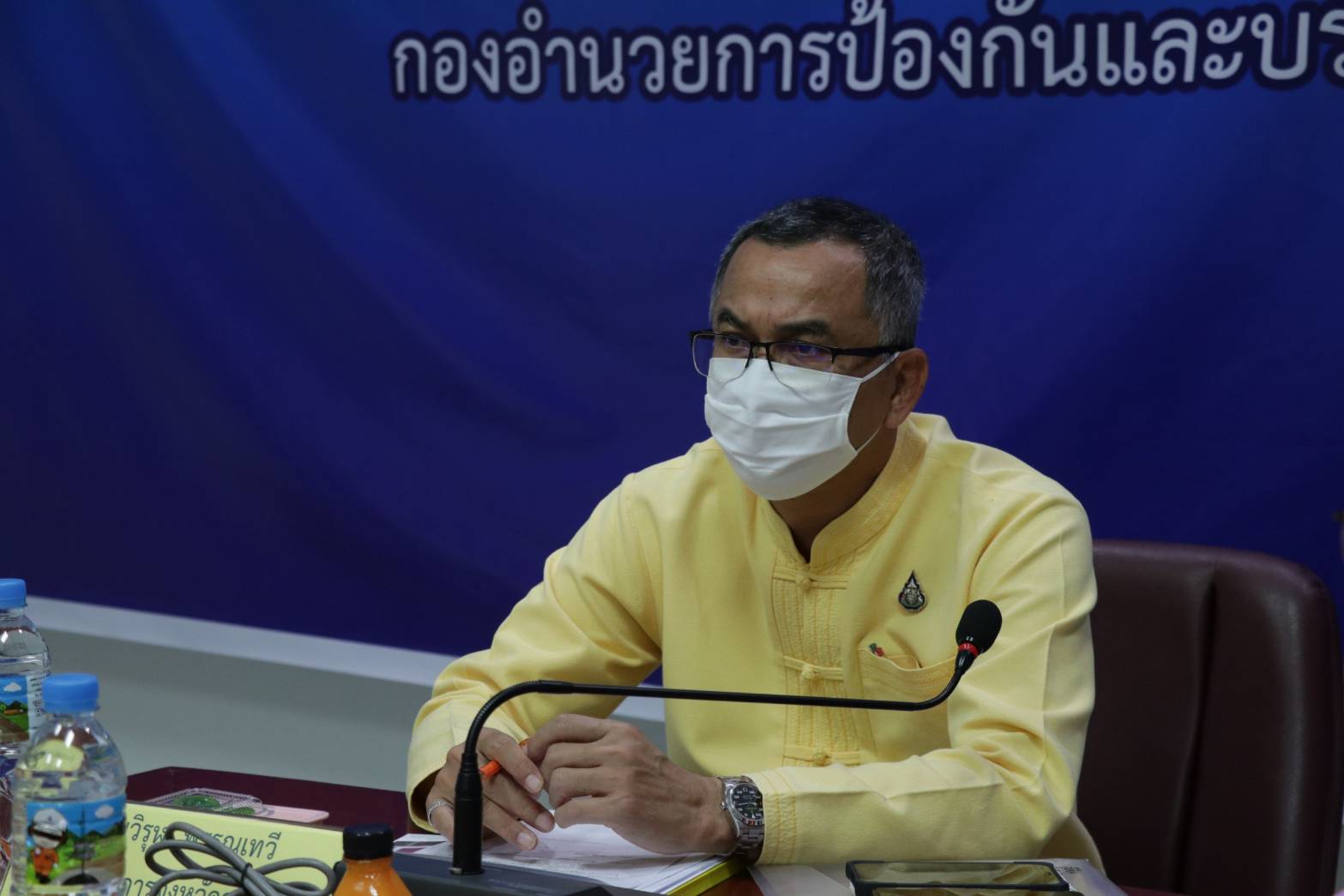 สุโขทัย ประชุมการฝึกศูนย์บัญชาการเหตุการณ์อุทกภัย ดินถล่ม