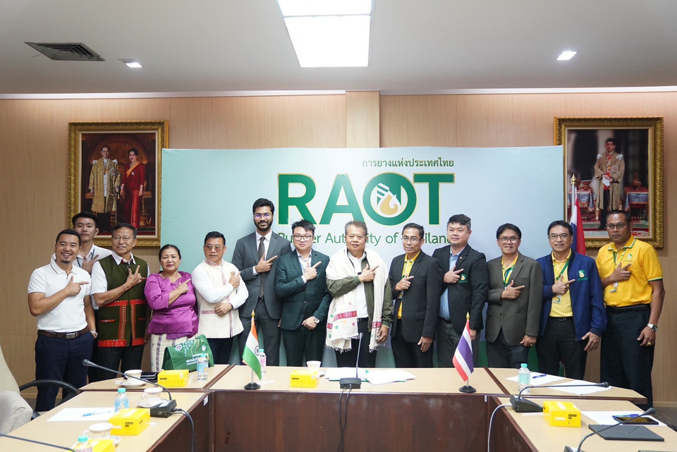 RAOT เปิดบ้านต้อนรับคณะรัฐอรุณาจัลประเทศ แลกเปลี่ยนเทคโนฯ พัฒนายางครบวงจรสู่ความยั่งยืน