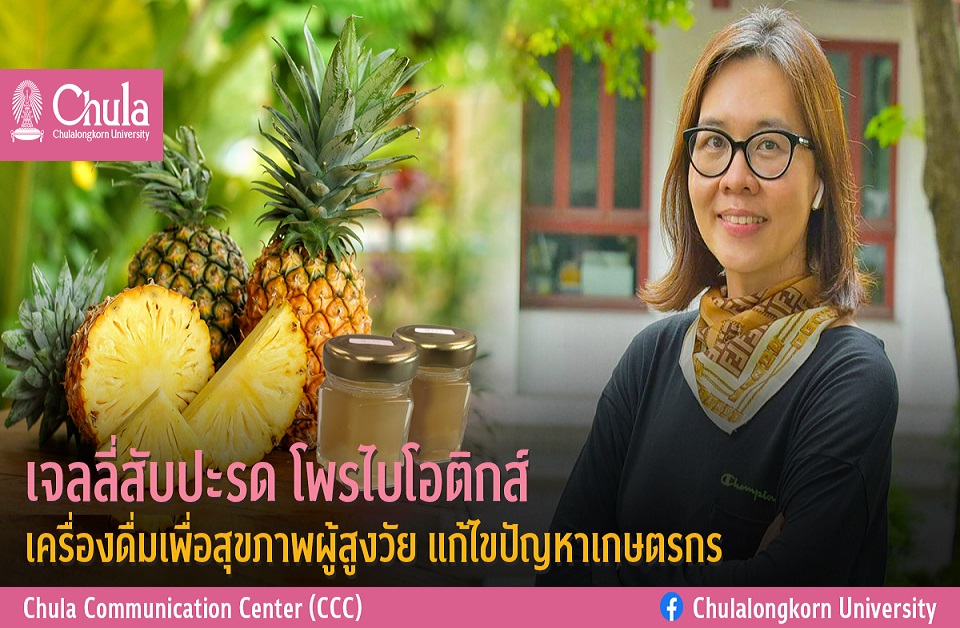 "เจลลี่สับปะรด โพรไบโอติกส์” เครื่องดื่มเพื่อสุขภาพผู้สูงวัย แก้ไขปัญหาเกษตรกร